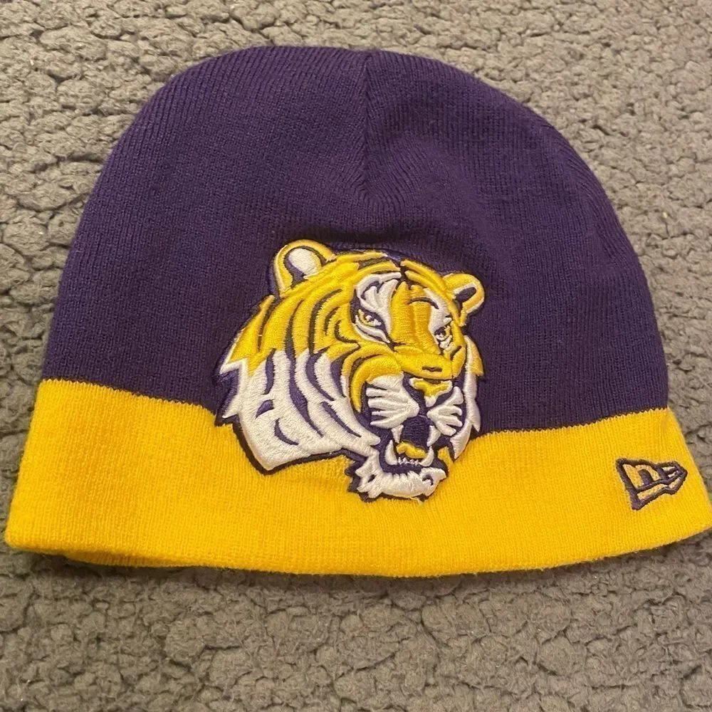 LSU Tiger Youth Beanie Purple/Gold OSFA